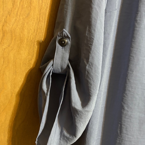 Maurices Slate Blue Split Neck Blouse - Picture 2 of 4